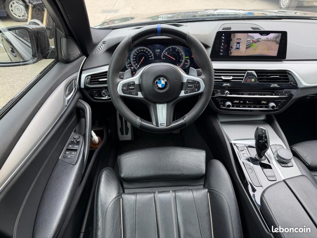 BMW Série 5 G30 520D xDrive 190 ch BVA 8 M Sport Harman Kardon / Toit ouvrant Caméra 360° (image 14)