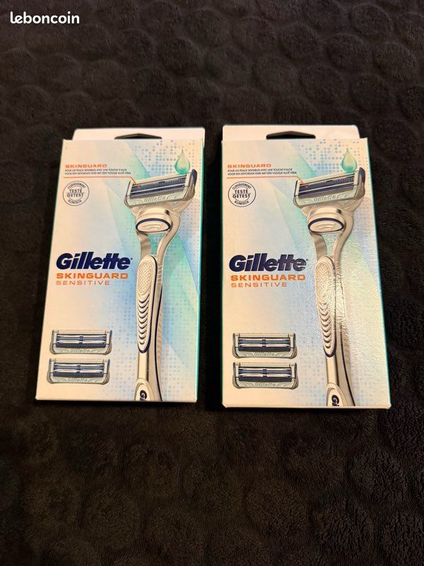 Recharge 10 Lames Gillette SkinGuard Sensitive - Pour Peau Sensible - Neuf