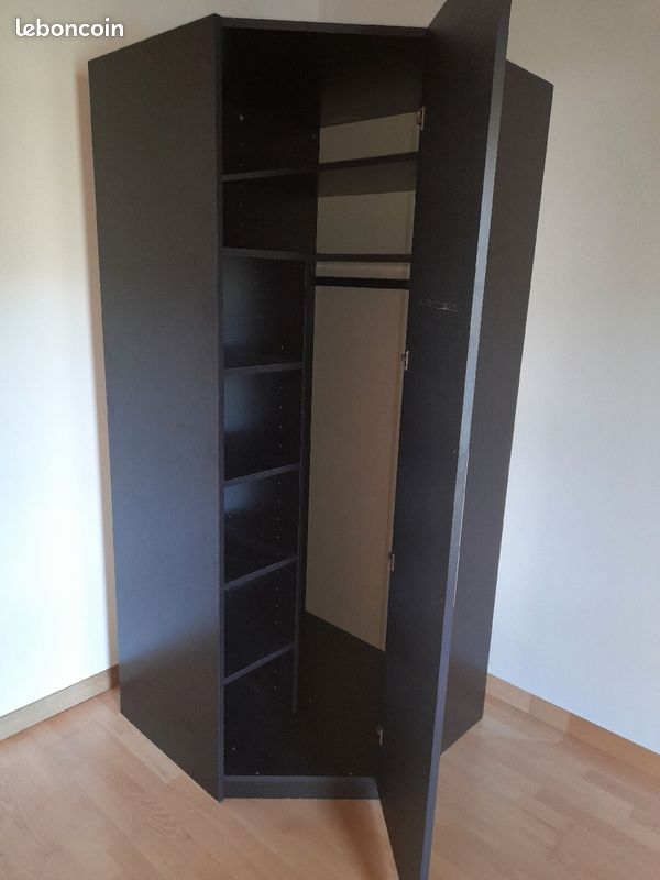 Armoire d'angle wengé noir (image 2)