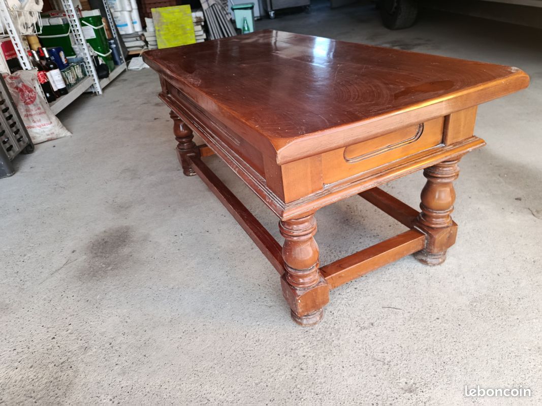 Table basse en Aulne massif (image 2)