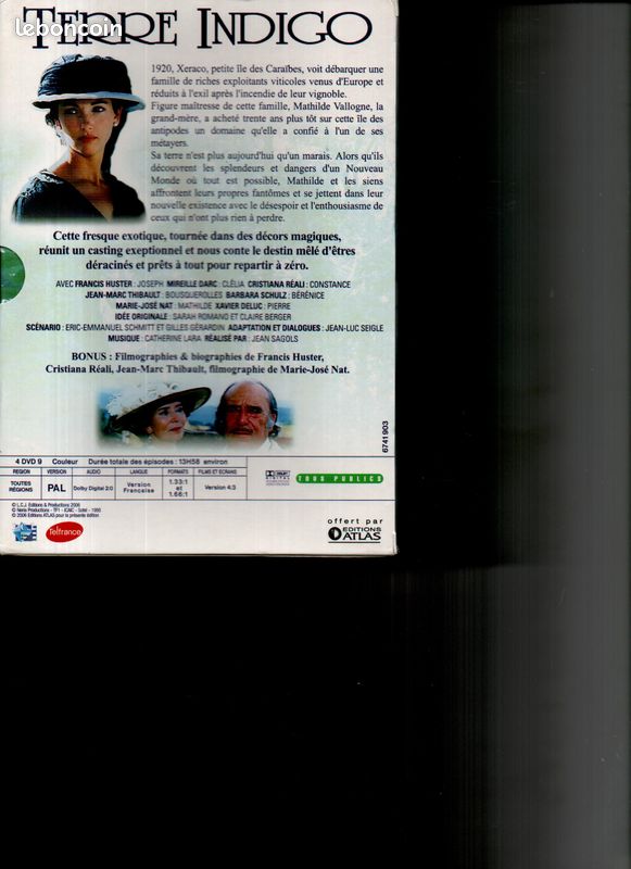 Coffret 4 DVD - L'Intégrale Terre Indigo 1996 Francis Huster Editions ATLAS Sous Blister (image 2)