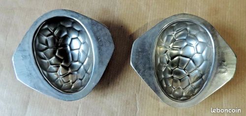 Ancien Moule a chocolat 2 Parties N°60 Chef Inox motif : Oeuf (image 2)