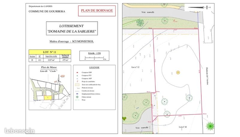 Terrain 1 187 m² Saint Paul Les Dax (image 3)