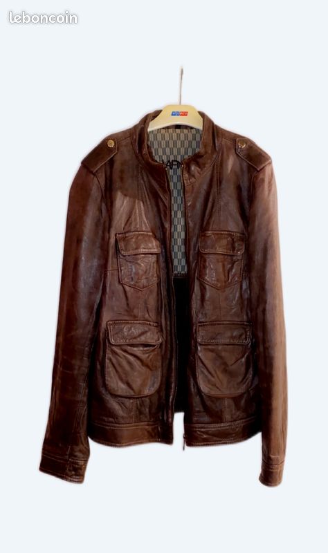 Veste en cuir Homme (image 1)