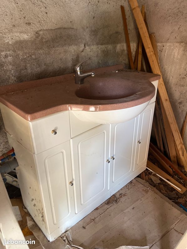 Meuble de salle de bain avec vasque (image 1)