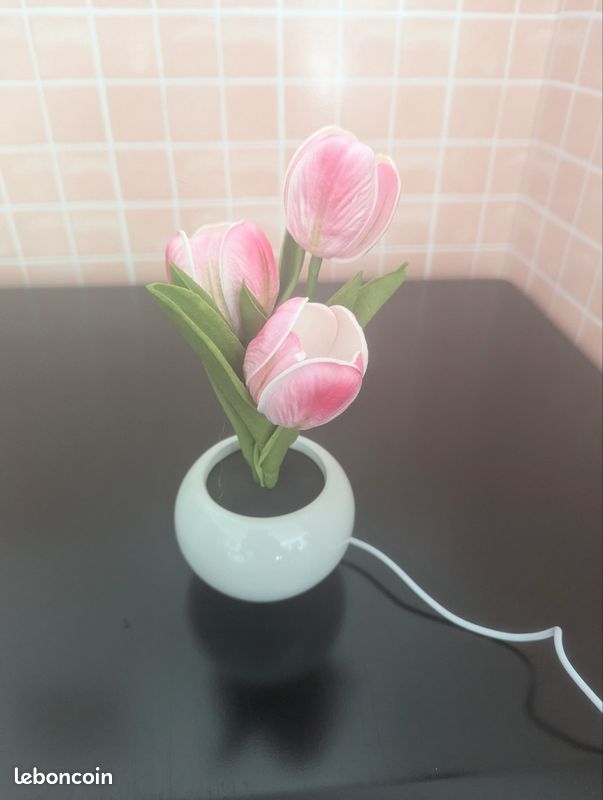 Lampe tulipe rose (image 5)