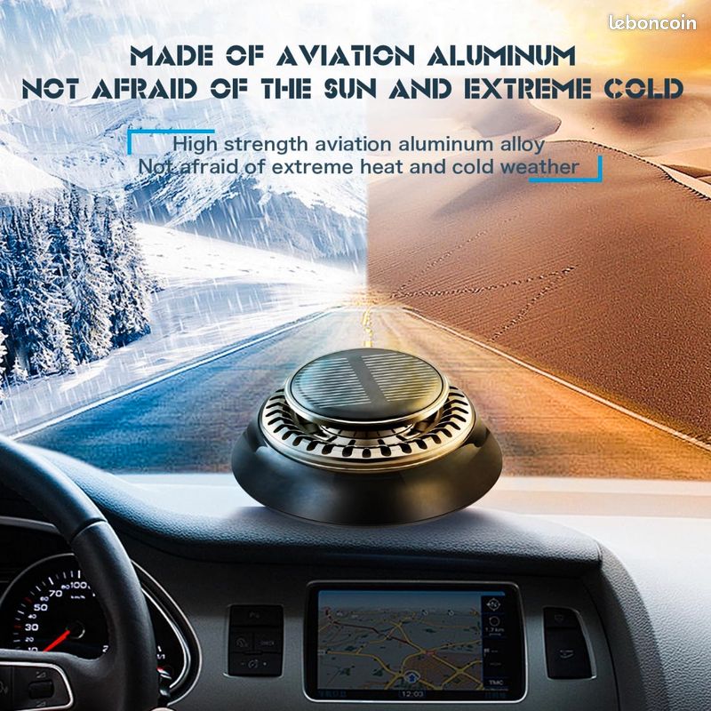 Diffuseur Huile Essentielle Voiture Solaire - Forme Avion - Rotation - Parfum Naturel - Lot De 2