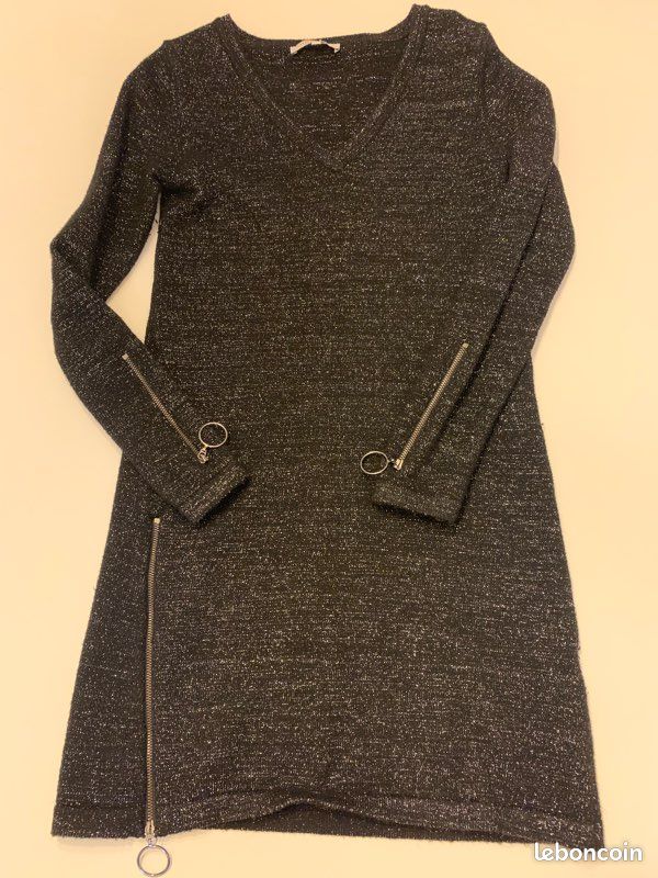 Robe noire brillante Moragan 36 (image 1)