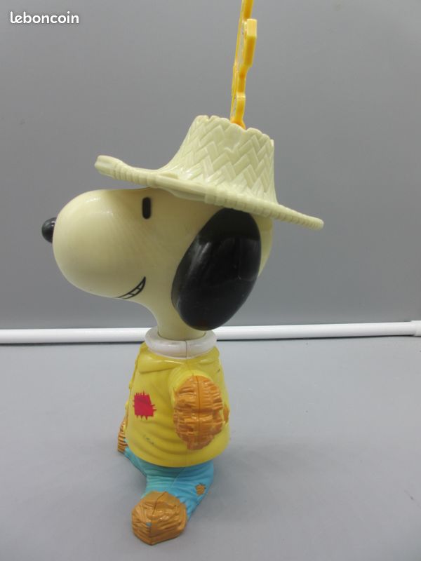 Grande figurine vintage de 2000 Snoopy en épouvantail (image 4)