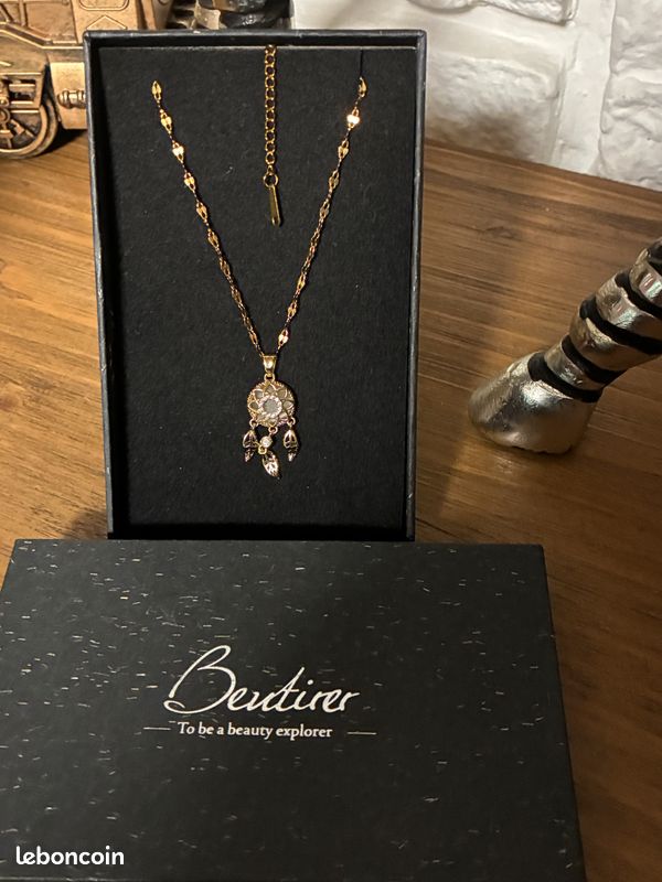 Collier Attrape-rêve Plaqué Or 18 Carats - Bijouxia, Neuf Avec étiquettes, Bijou Femme