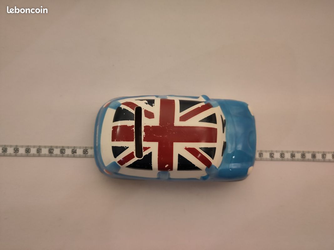 Tirelire Mini Cooper bleue – Union Jack (image 4)