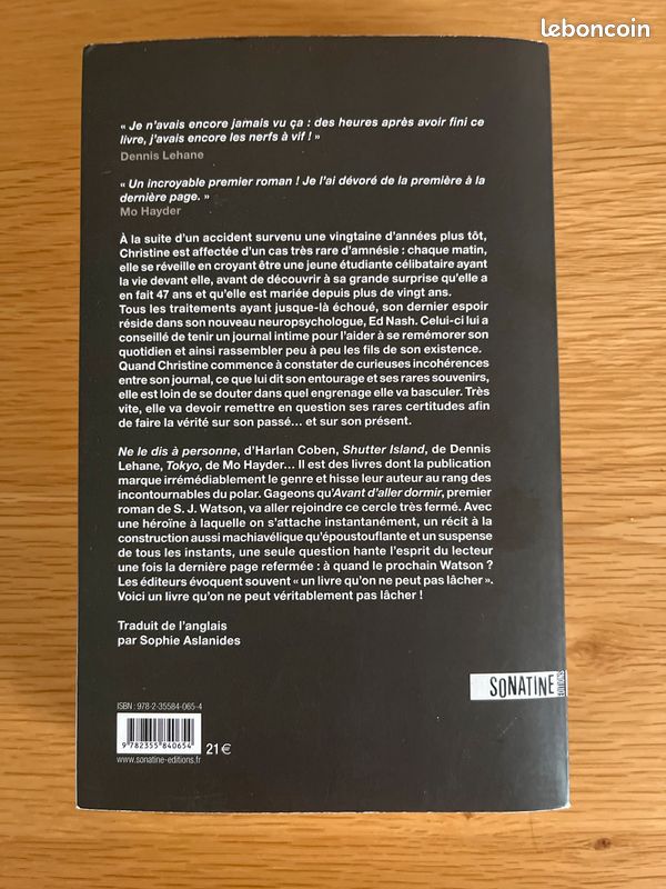 Avant d’aller dormir de SJ Watson (image 3)