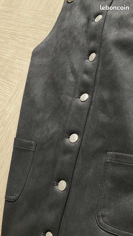 Vêtements salopette robe noir en daim (image 2)