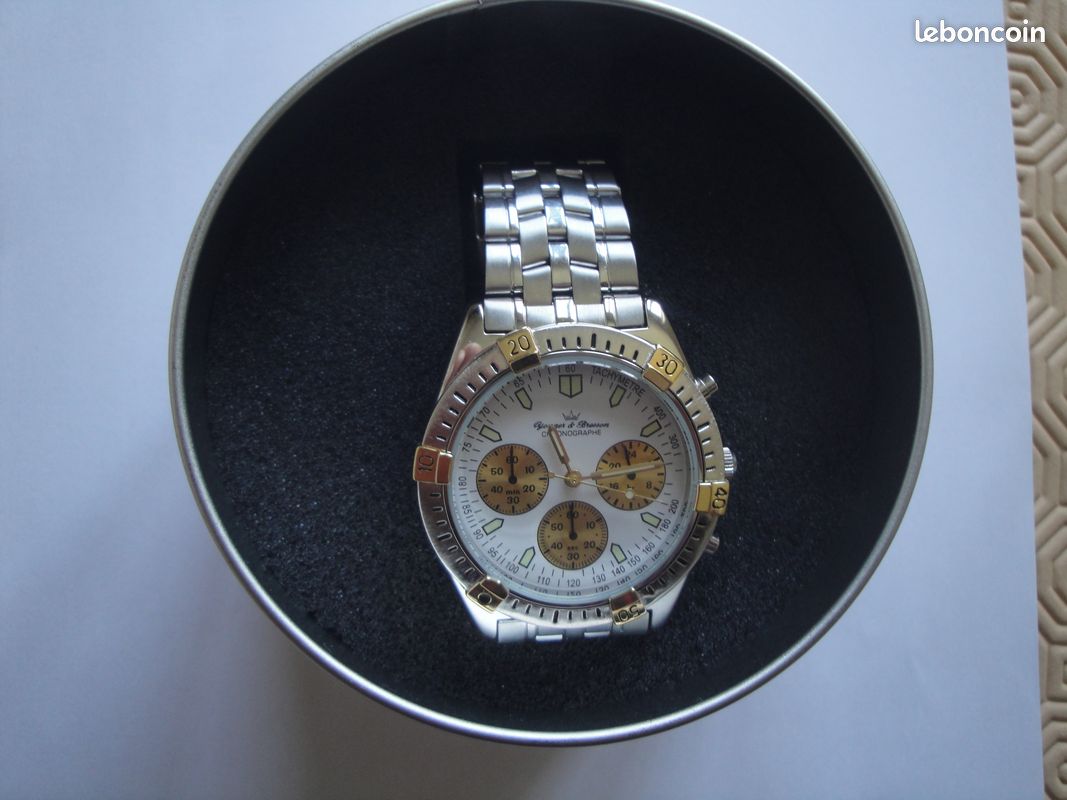 Montre chronographe vintage Yonger et Bresson Montres Bijoux