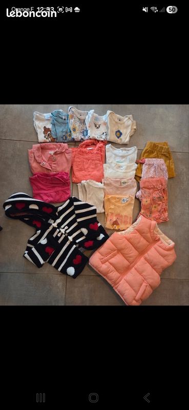 Lot vêtements bébé fille (image 1)
