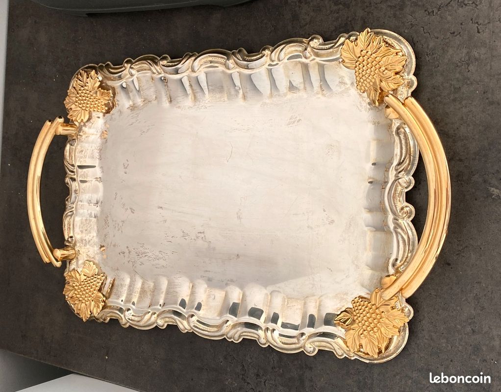 Plateau Cuivre Martelé Argent - KALYS