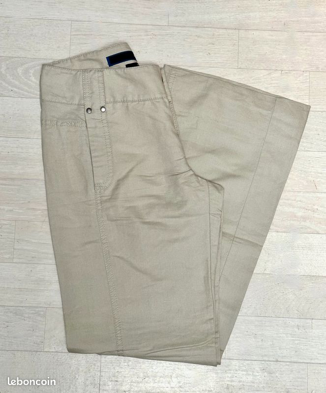 Pantalon femme beige Mexx en lin/coton T38/40 - TBE (image 4)