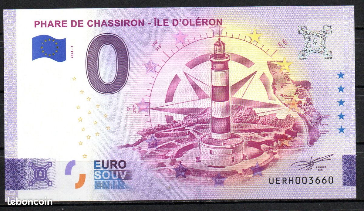 ÉCHANGE BILLET TOURISTIQUE ET PIÈCES MDP Phare de Chassiron Ile d’Oléron 2024/3 voir ma liste (image 1)