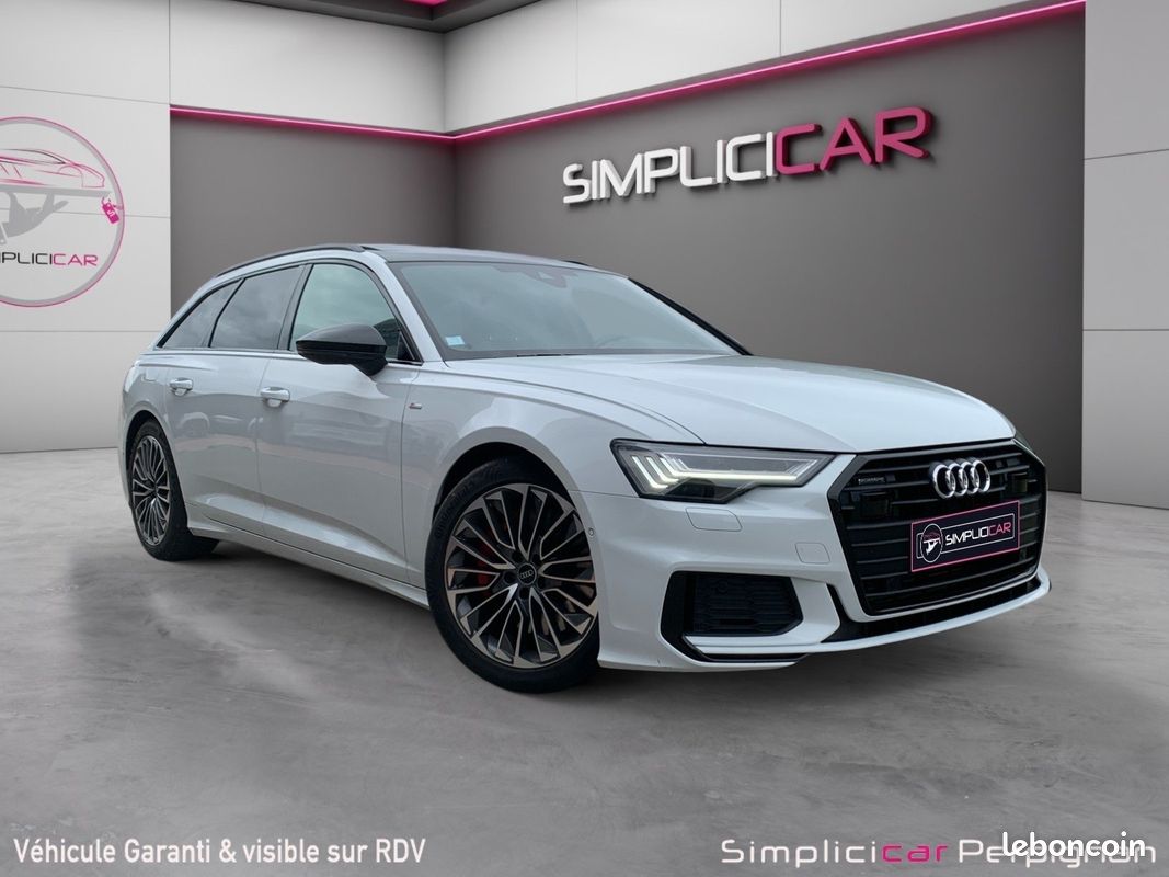 AUDI A6 AVANT 55 TFSIe 367 ch S tronic 7 Quattro Competition - Caméra de recul - Toit ouvrant - Attelage électri (image 1)