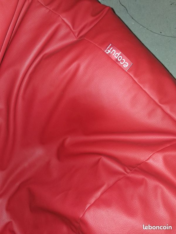 POUF Poire Fauteuil rouge lavable (image 3)