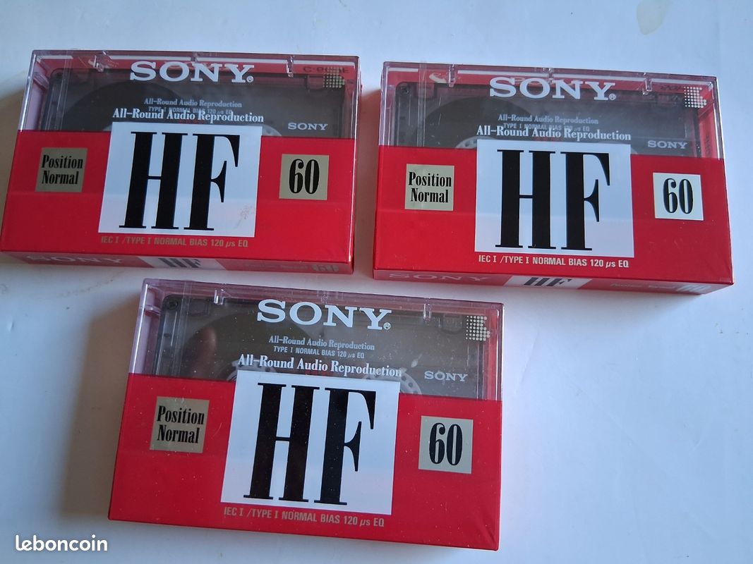Lot De 2 Cassettes Audio Sony Vierges - 60 Minutes - Occasion