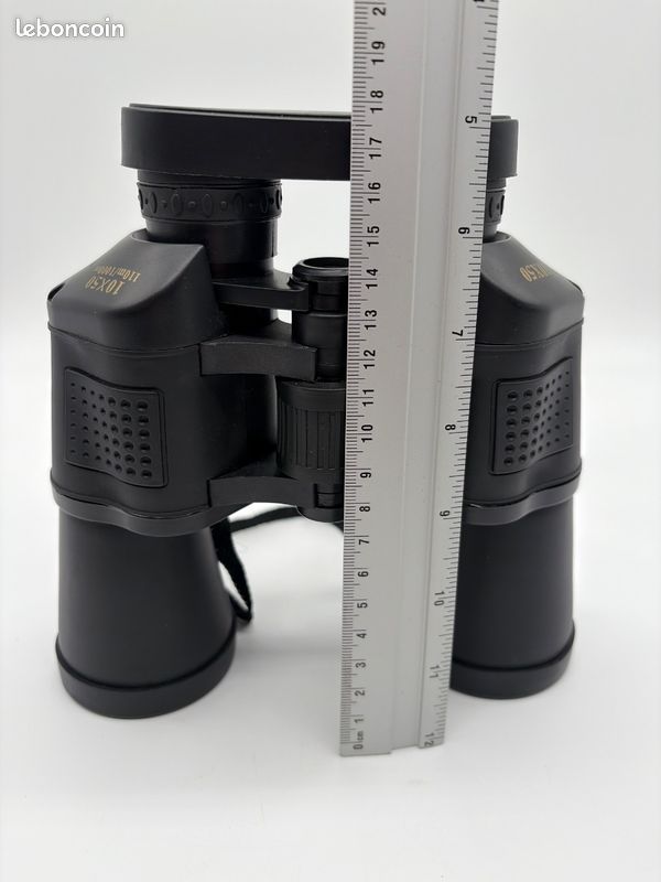 Jumelles 10 x 50 avec télémètre, prisme bak4 - Jumelles compactes avec vision nocturne à l'azote - Étanche - Pour adultes et enfants - Pour observer les oiseaux et la randonnée