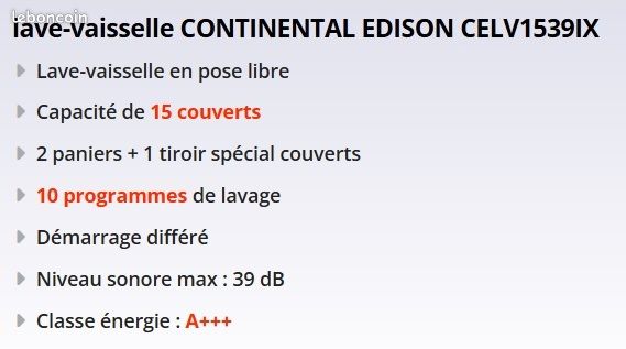 Lave vaisselle 15 couverts (image 2)