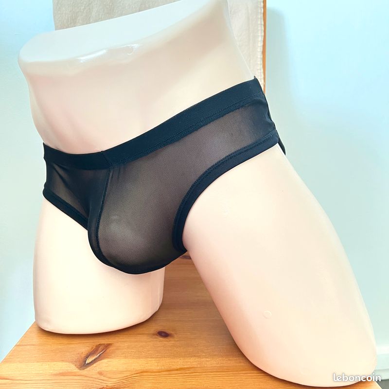 Sous-vêtement slip noir homme (image 1)