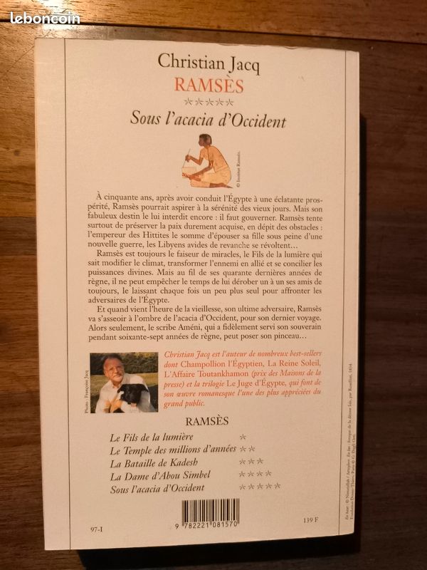 Livre broché RAMSÈS* "sous l'acacia d'occident" - Christian JACQ (image 3)