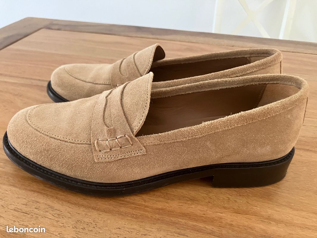 Mocassins daim camel "Maison 123" P38 (image 3)