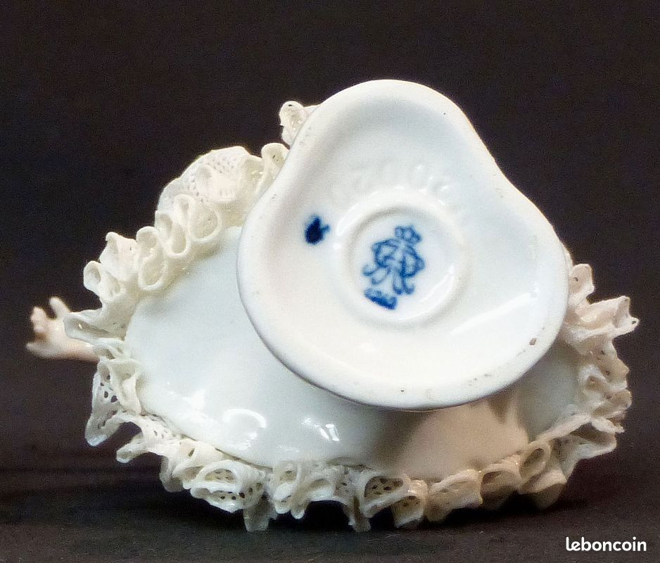 1900 très jolie danseuse dentelle Volksted 70g9cm porcelaine allemande saxe (image 4)