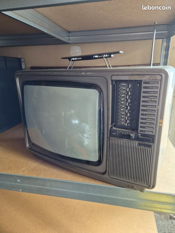 Téléviseur Vintage Pathé Marconi Des Années 70, Couleur Orange, Style Loft Déco Rétro