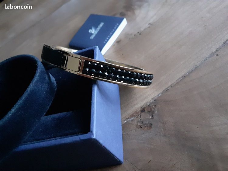 Bracelet Swarovski authentique cuir et cristaux Taille M - TTBE (image 3)