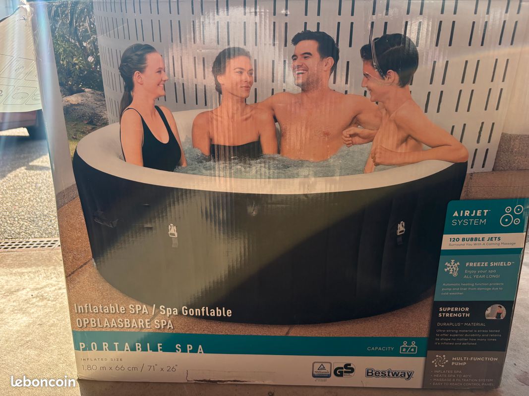 Jacuzzi gonflable Bestway Lay-Z-Spa 2/4 places – Très bon état (image 2)
