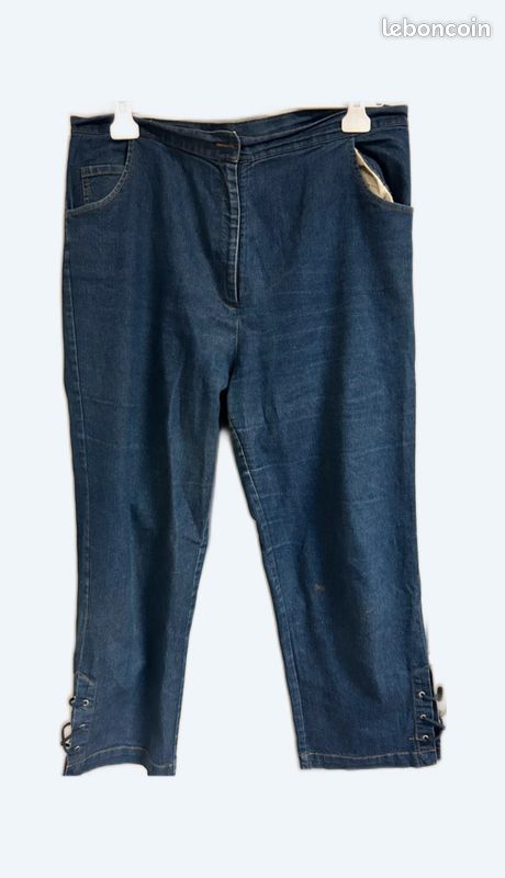 Denim Bleu Bonheur Pantacourt Femme Pantacourt Bleu Marine Taille