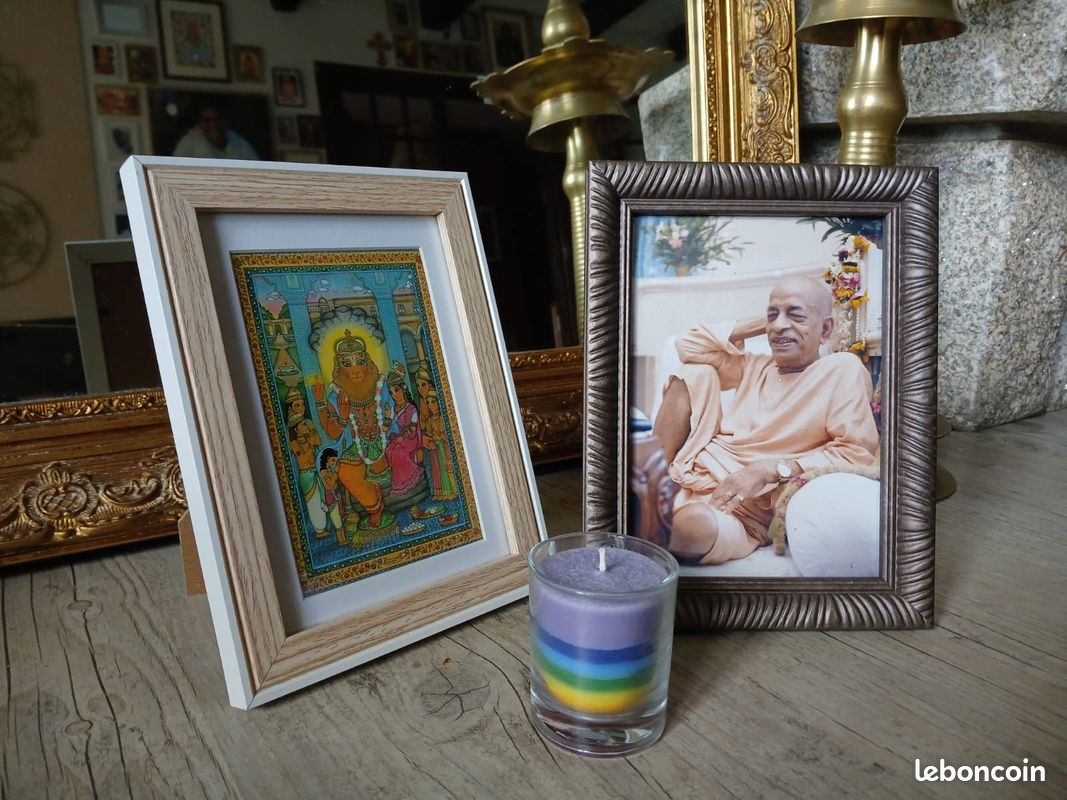 Ensemble spirituel : 2 cadres + 1 bougie fleur de vie (image 1)