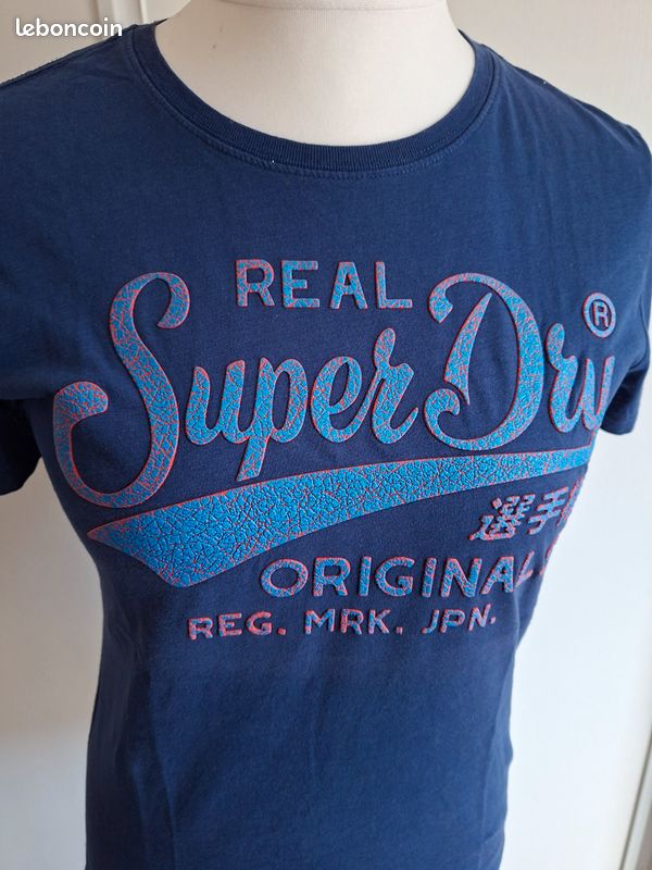 T-Shirt bleu Femme SuperDry (image 2)
