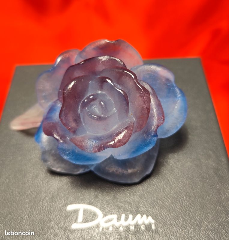 Statuette Daum Fleur rose - bleue/violette (image 2)