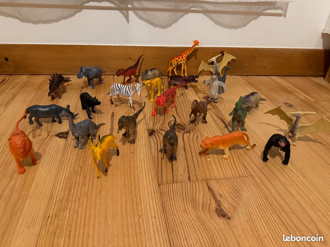 24 figurines jouets enfants - animaux dinosaures (image 1)