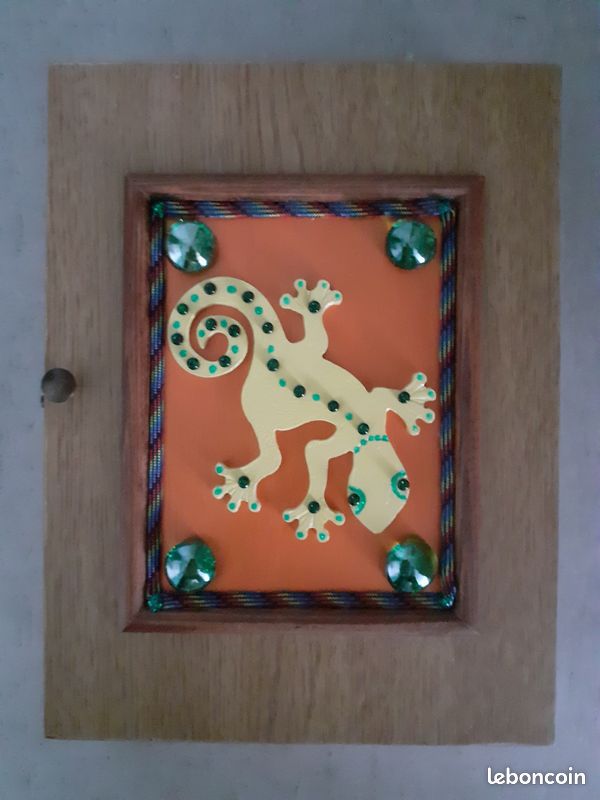 Boîte à clefs exotique : gecko (création artisanale) (image 12)