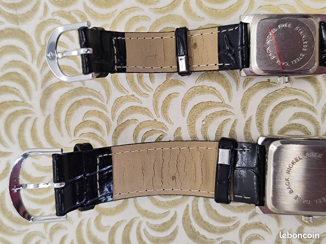 Duo de montres Prestige assorties – cadrans rectangulaires – chiffres romains (image 4)