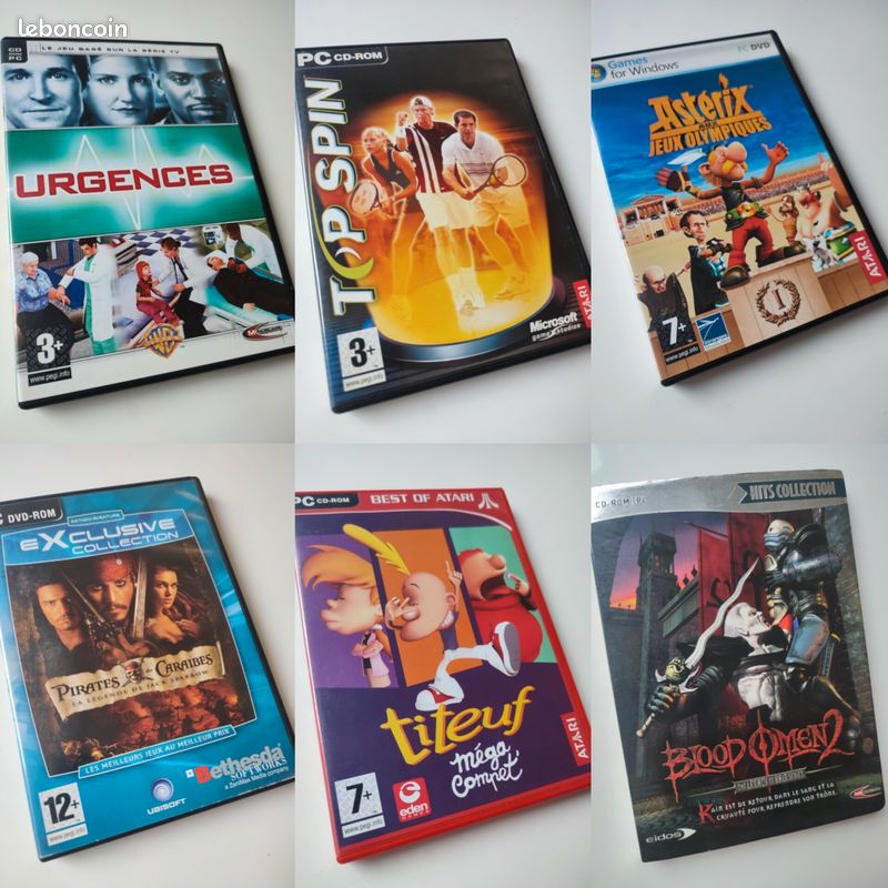 Lot 6 Jeux PC CD-ROM - Age of Empires III, Zoo Tycoon, Dishonored