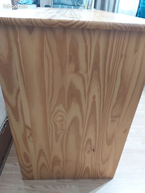 Bureau en vrai bois(en pin)couleur miel (image 3)