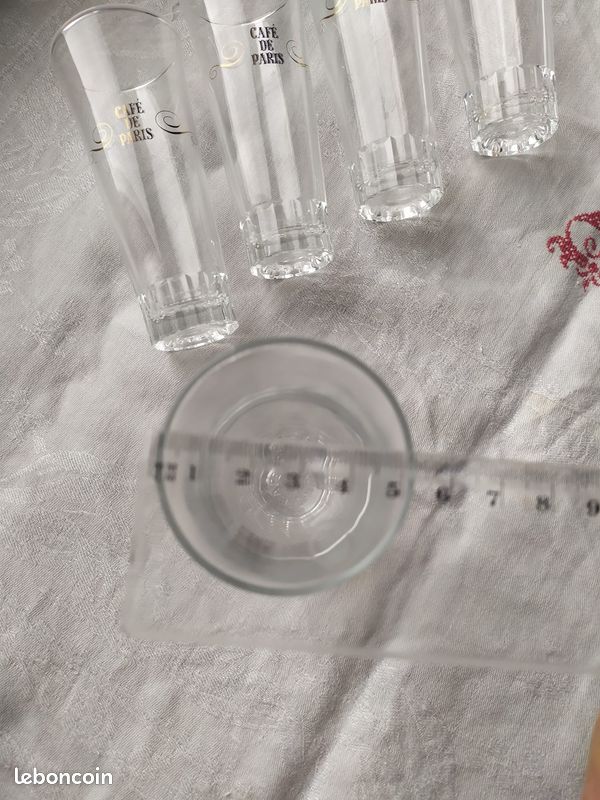 Lot 6 verres "Café de Paris" (image 5)