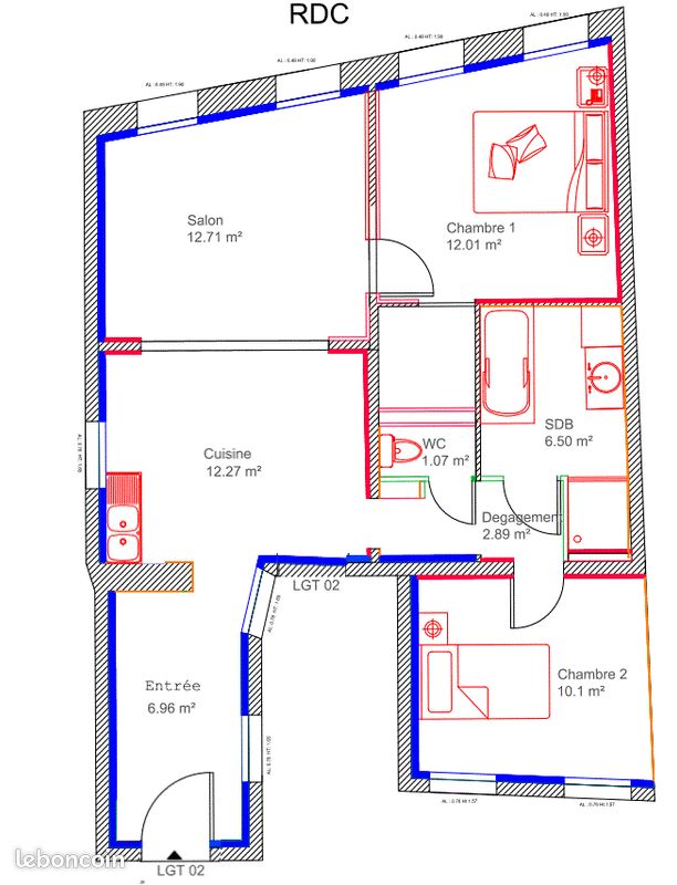 Appartement 3 pièces 66 m² · à Montivilliers · 66 m² · 750 €/mois