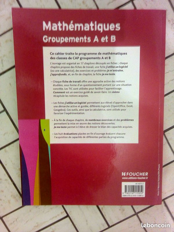 Livre scolaire: mathématique groupement A et B (image 2)
