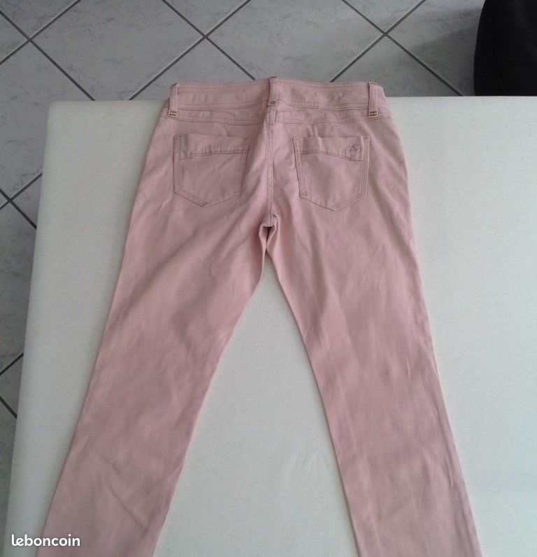 P63-Jean rose poudré stretch - PROMOD - T: 38 - EE (image 2)