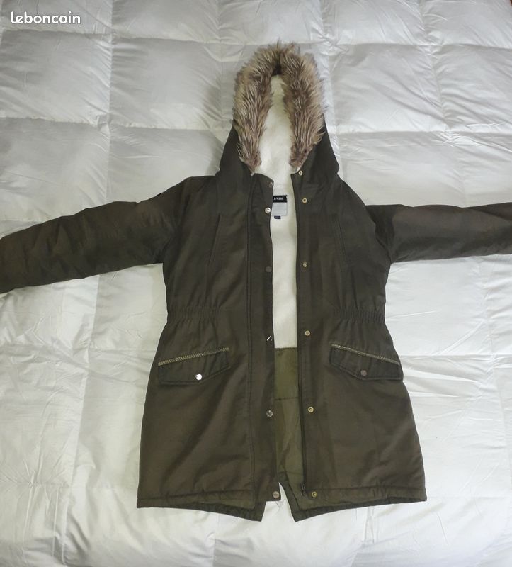 Parka enfant kaki 12 ans (image 1)