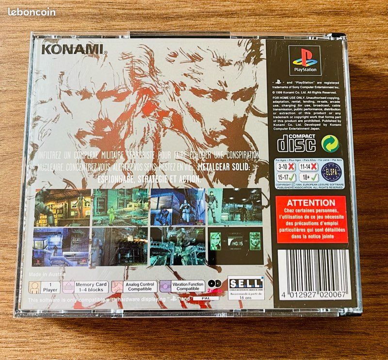 Metal Gear Solid: Special Missions - Sony PlayStation 1 - 1999 - PAL - Très Bon état