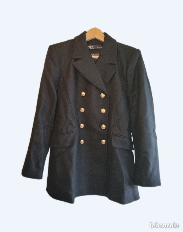 Manteau Officier Manteau Femme Zara Noir Manteau Officier Veste